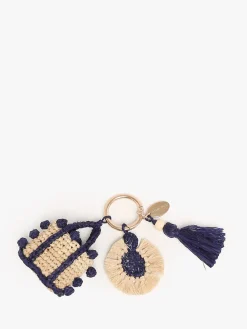 Porte-clefs Cabas Pompon raphia VANESSA BRUNO