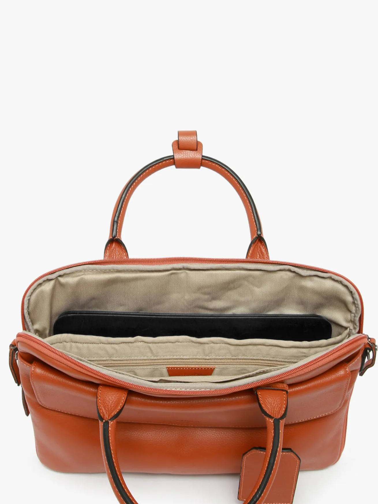 Porte-documents Flandres cuir 1 compartiment + PC 15'' ETRIER