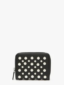 Portefeuille Domino en cuir et studs SONIA RYKIEL