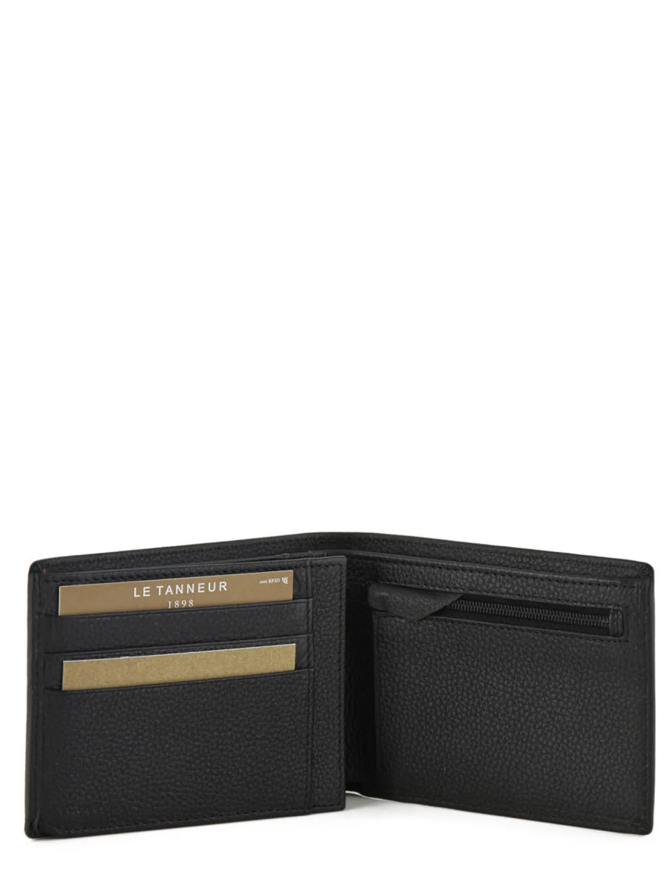 Portefeuille horizontal zippé Charles cuir LE TANNEUR
