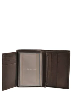 Portefeuille vertical zippé Gary cuir LE TANNEUR