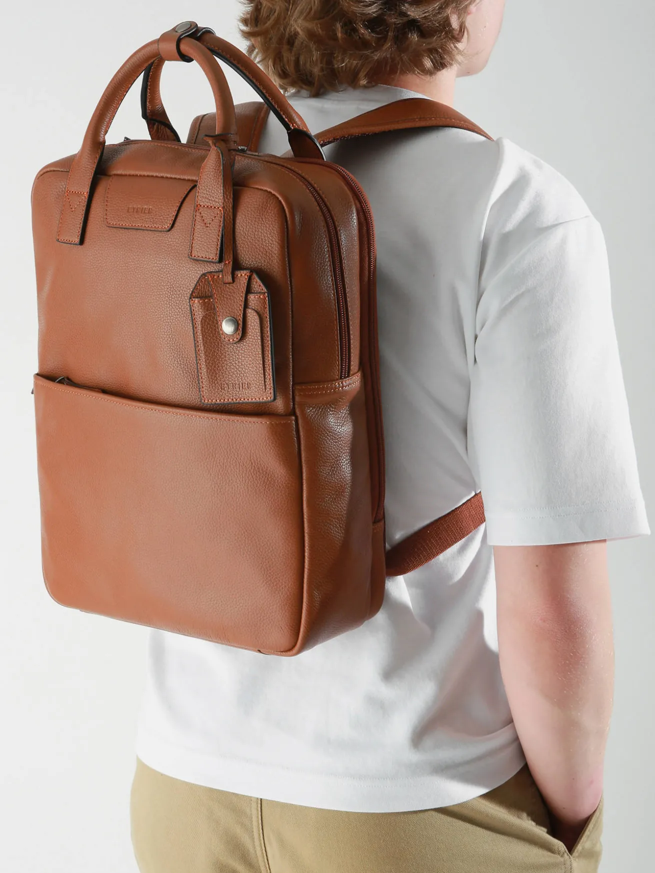 Sac à dos business Flandres 2 compartiments cuir ETRIER