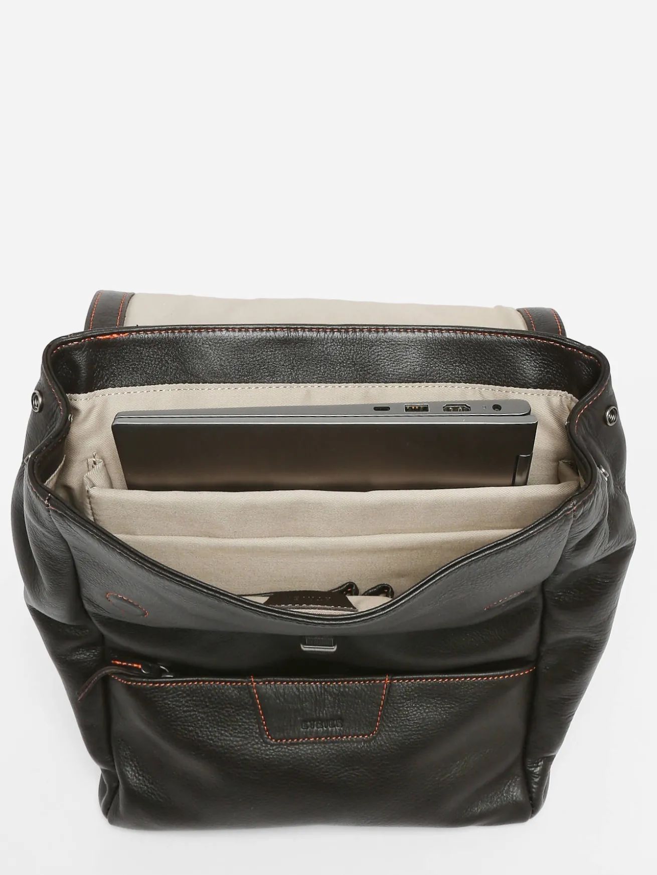 Sac à dos business Foulonné 2 compartiments cuir ETRIER