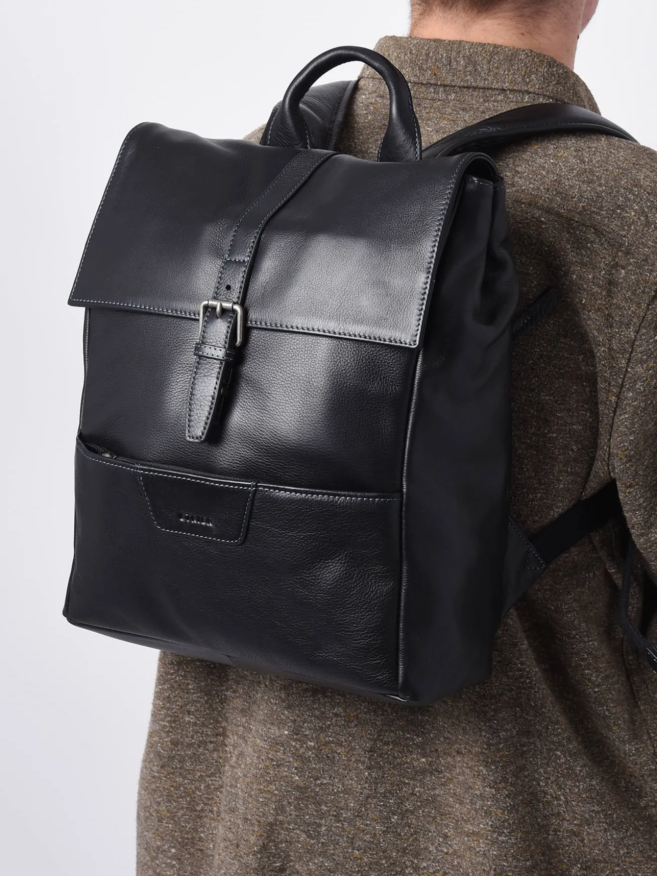 Sac à dos business Foulonné 2 compartiments cuir ETRIER