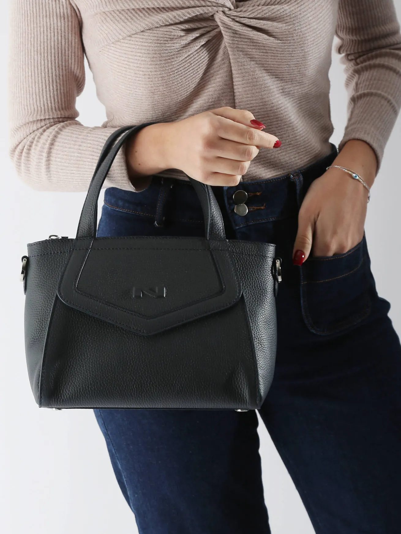 Sac à main Cacao cuir NATHAN BAUME