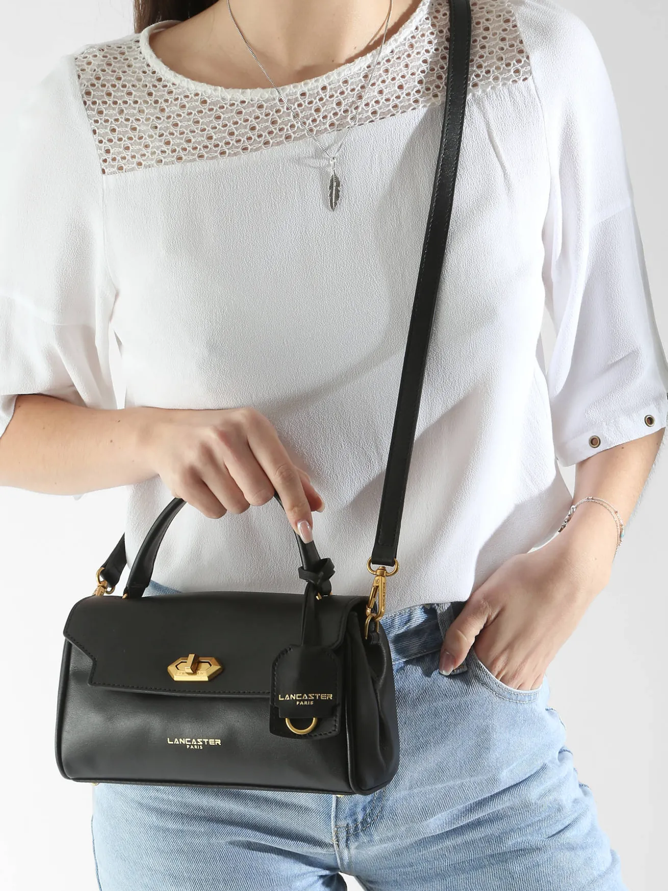 sac à main Donna grace cuir LANCASTER