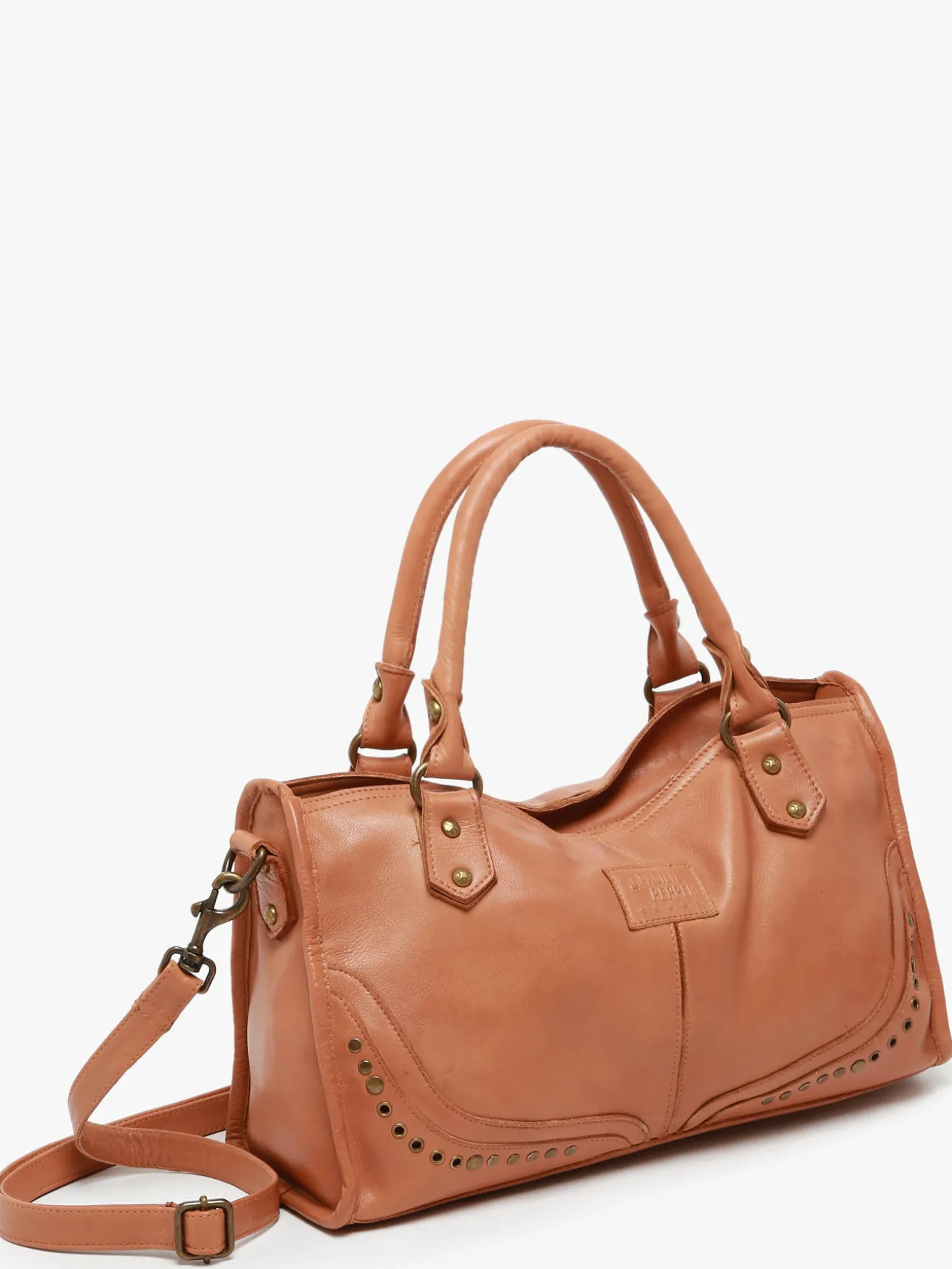 sac à main Glam eyelet cuir BASILIC PEPPER