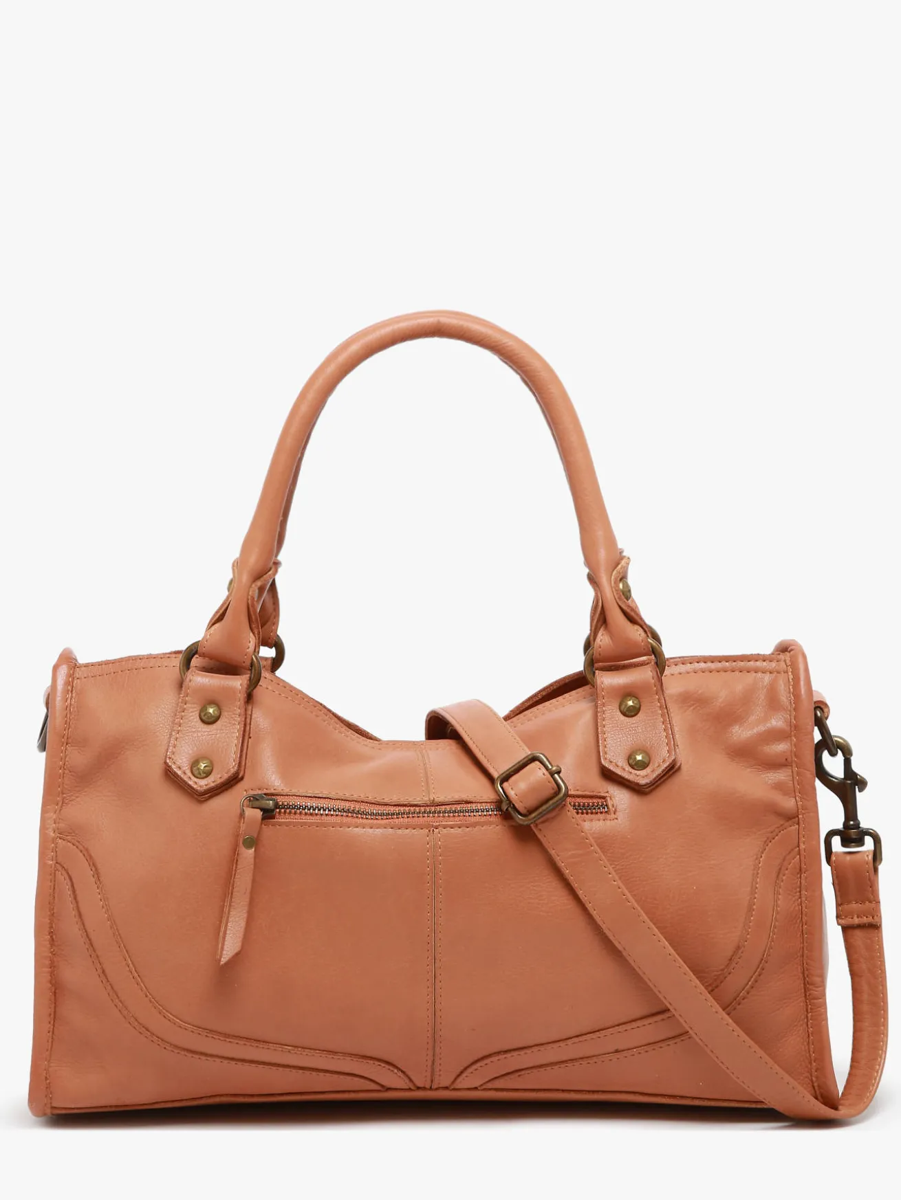 sac à main Glam eyelet cuir BASILIC PEPPER