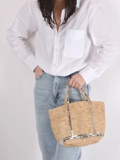 Sac à main Le Cabas raffia et paillettes VANESSA BRUNO