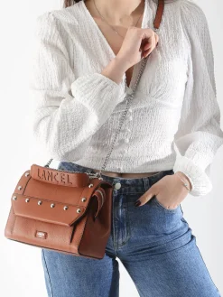 Sac à rabat M Ninon Rivets cuir LANCEL