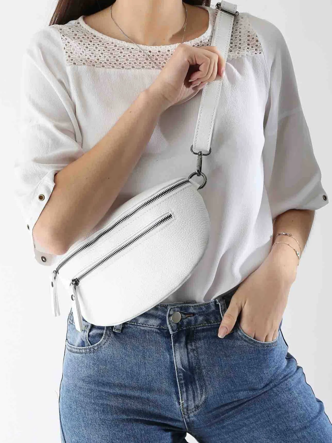 Sac banane Caviar cuir MILANO
