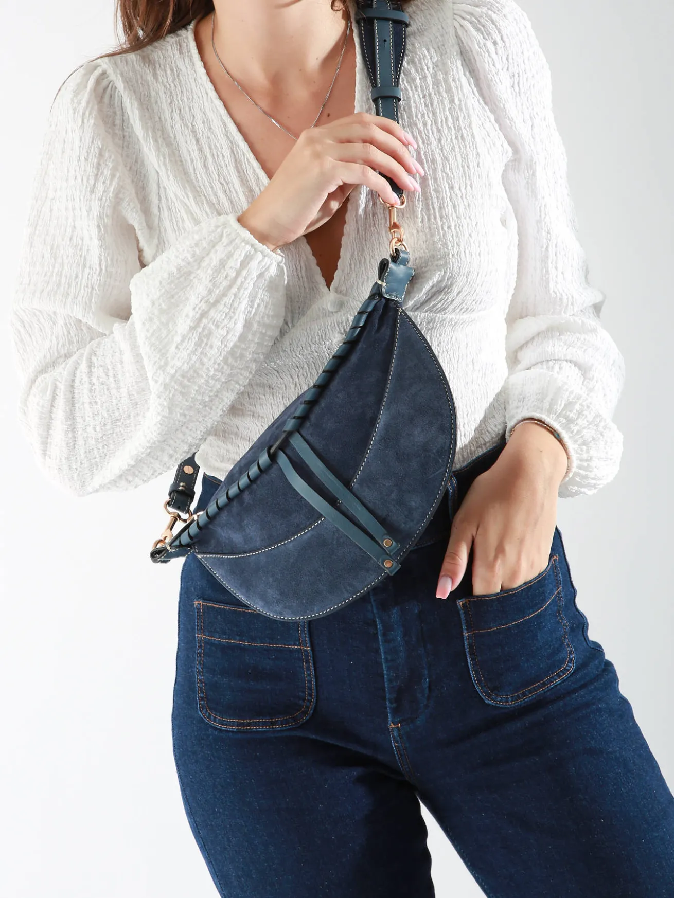 Sac banane Lou cuir et daim VANESSA BRUNO