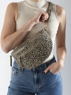 Sac banane Velvet Leopardo cuir MILANO