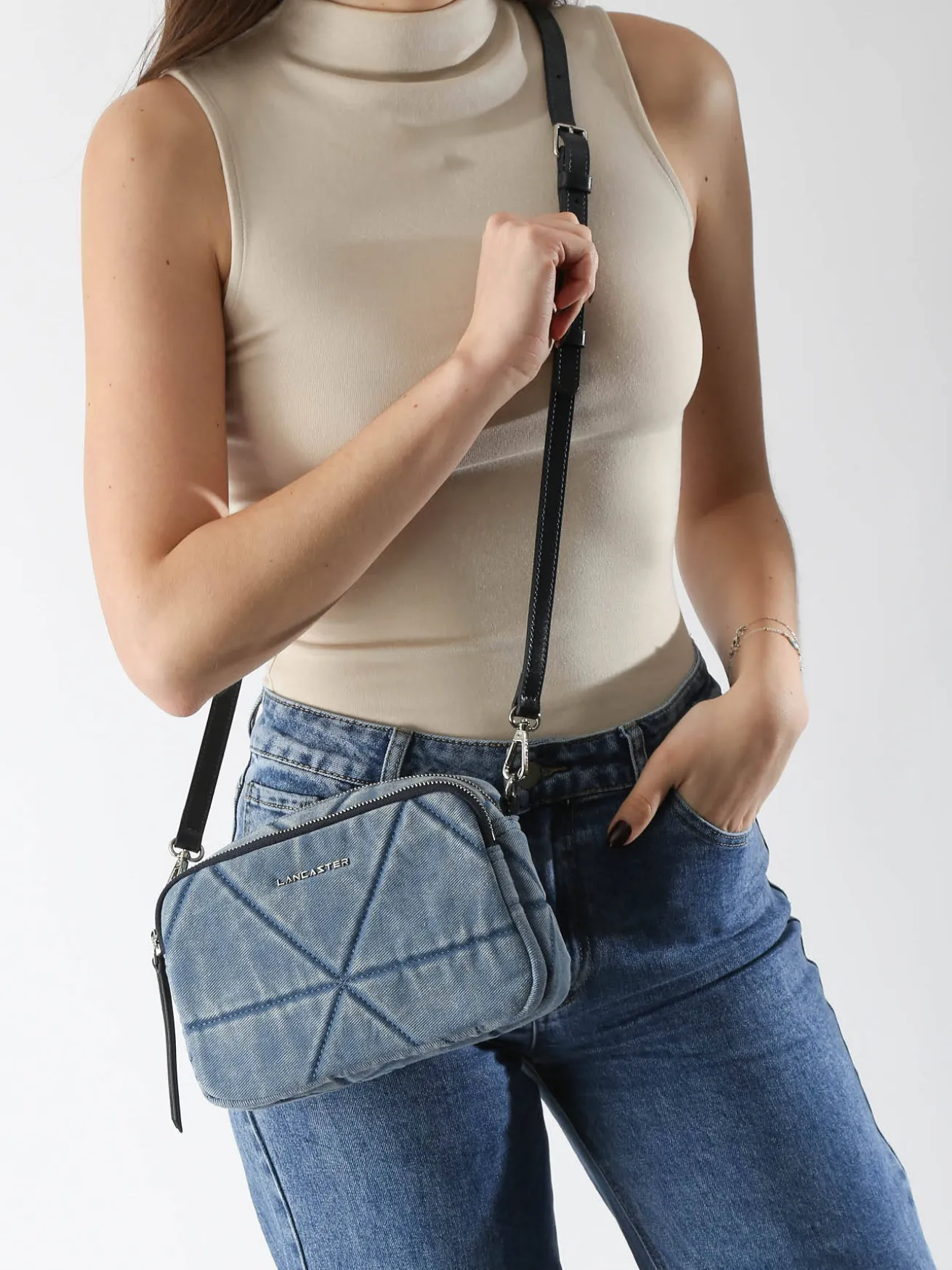 Sac bandoulière Actual jean LANCASTER