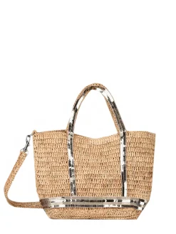 Sac bandoulière Baby Cabas raphia et paillettes VANESSA BRUNO