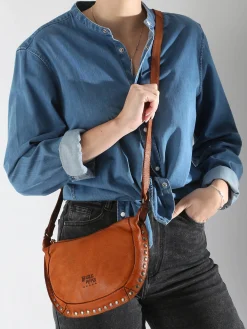 Sac bandoulière Barcelone cuir BASILIC PEPPER