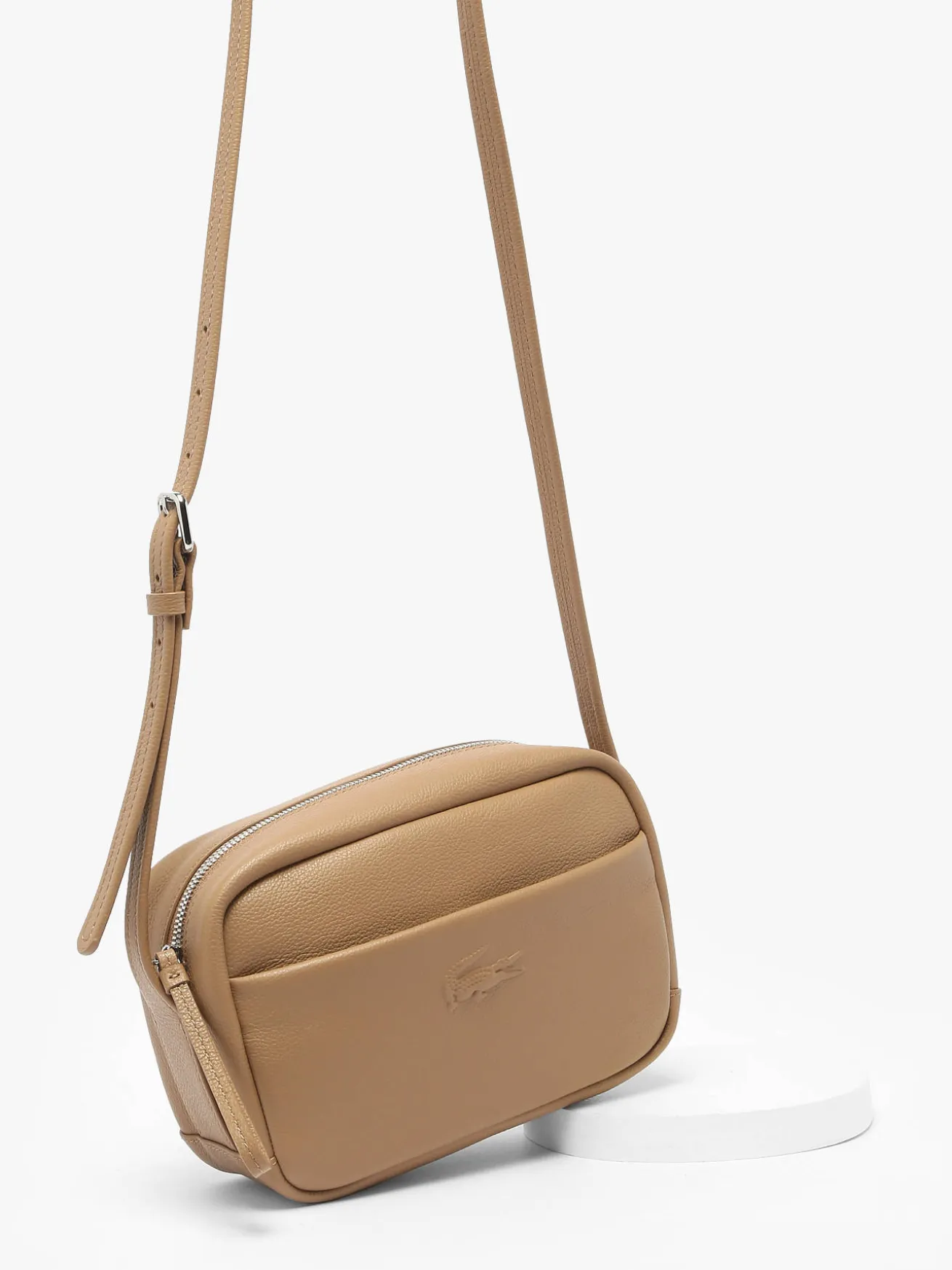 Sac bandoulière City court cuir LACOSTE