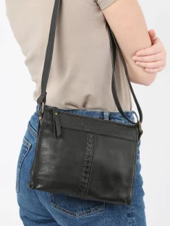 Sac bandoulière Cow cuir BASILIC PEPPER