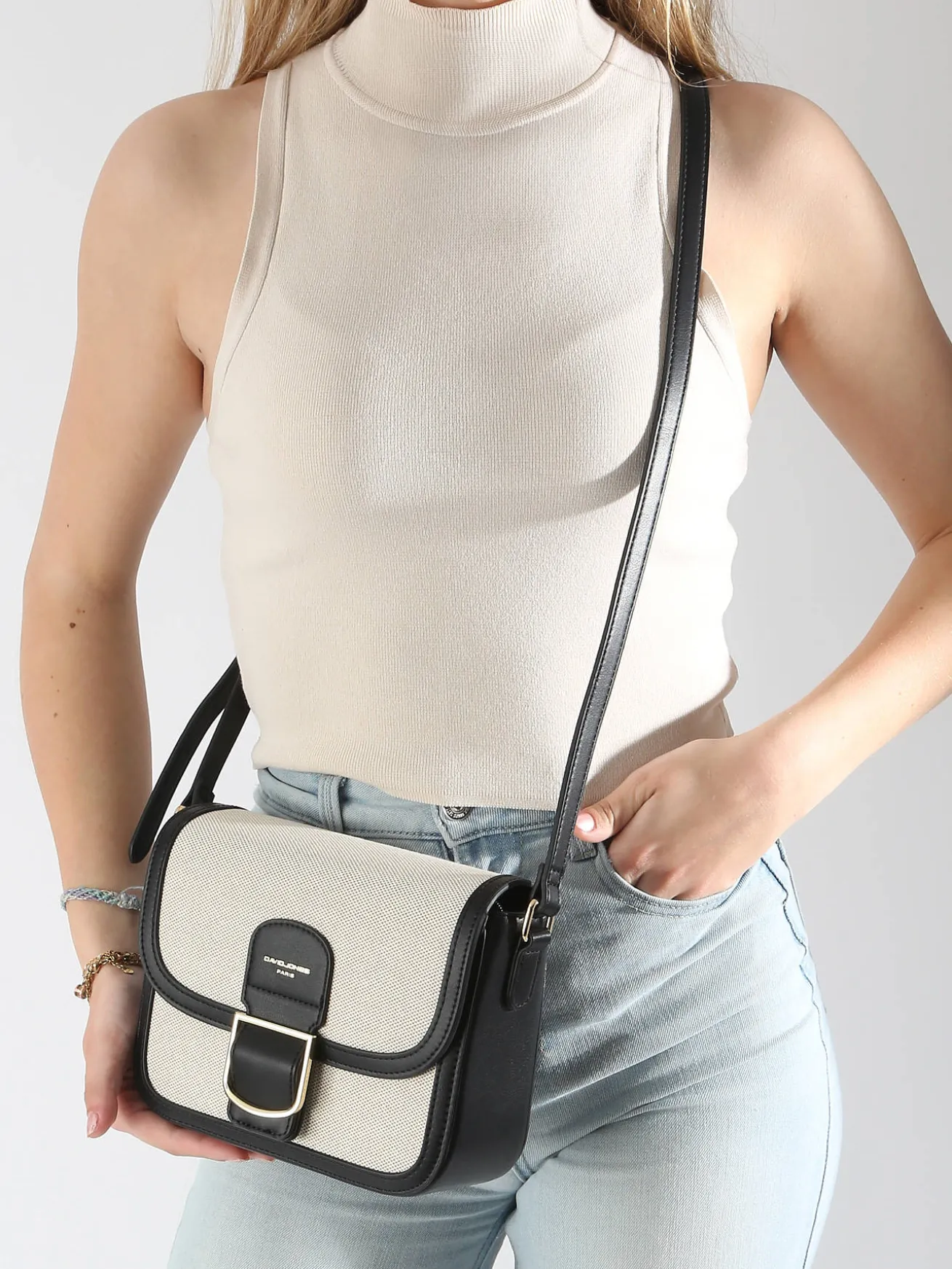 Sac bandoulière Deauville coton DAVID JONES