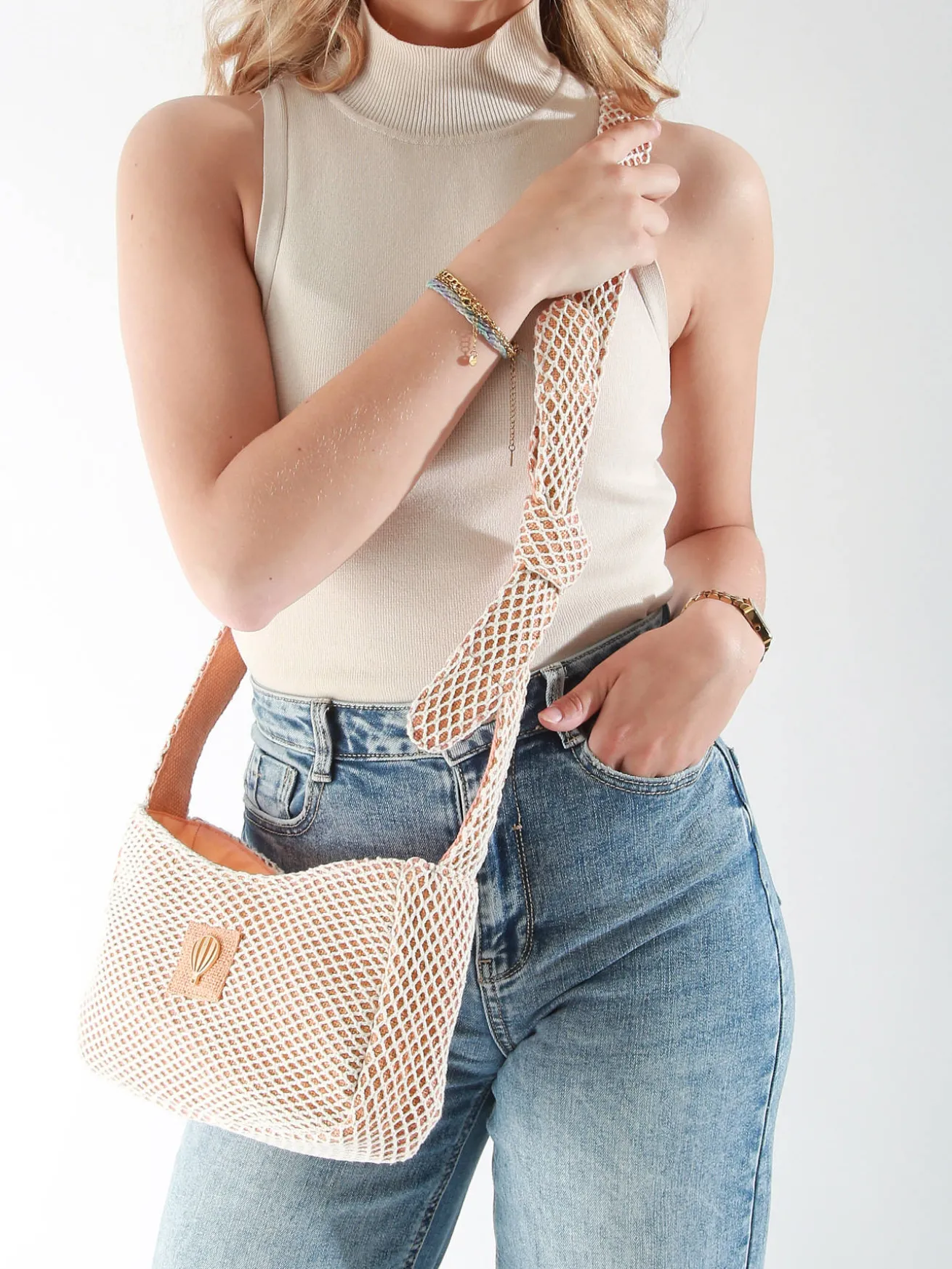Sac bandoulière Estival coton LE VOYAGE EN PANIER