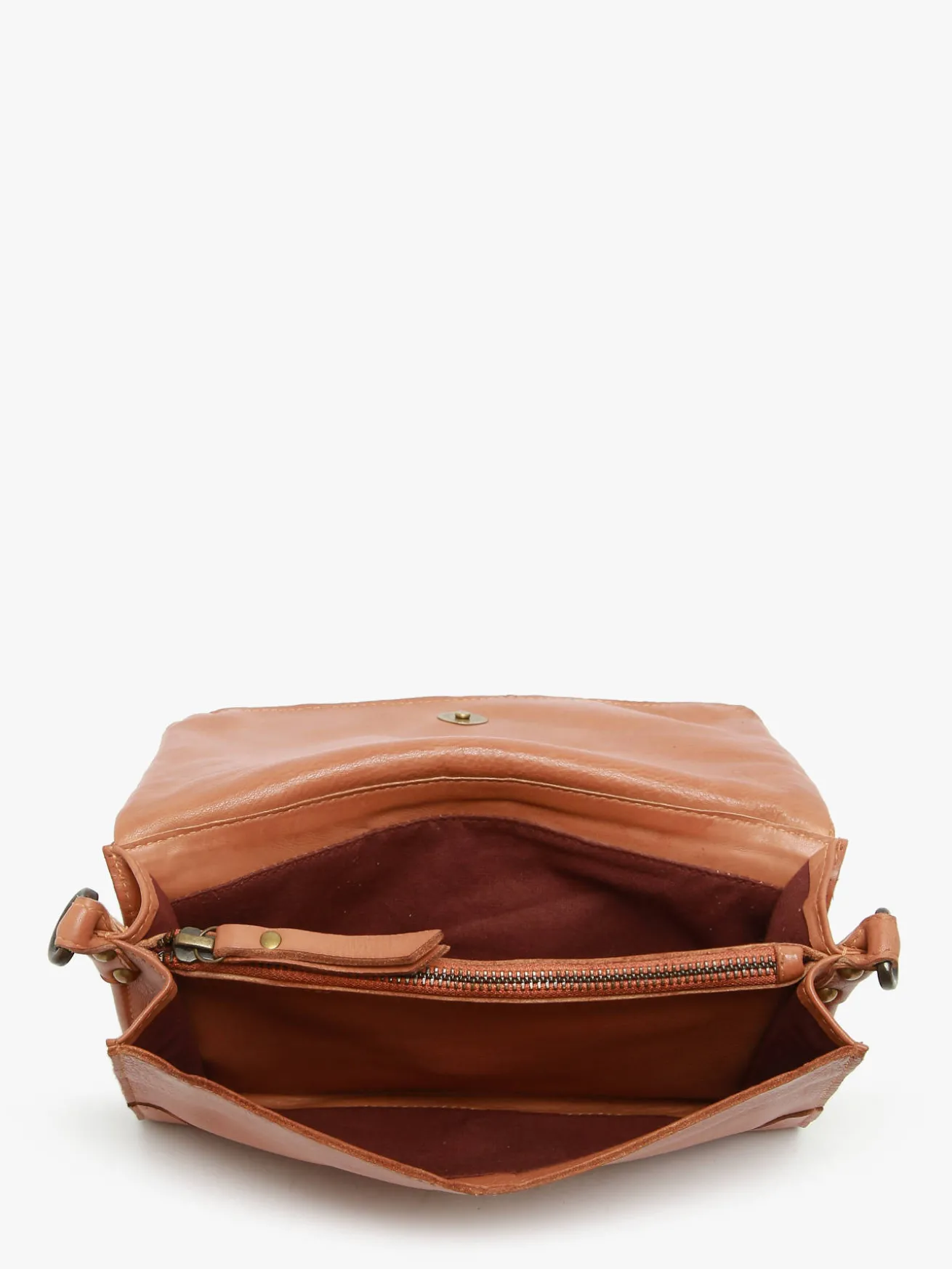 Sac bandoulière Glam eyelet cuir BASILIC PEPPER
