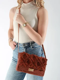 Sac bandoulière L'atelier du crochet raphia LE VOYAGE EN PANIER