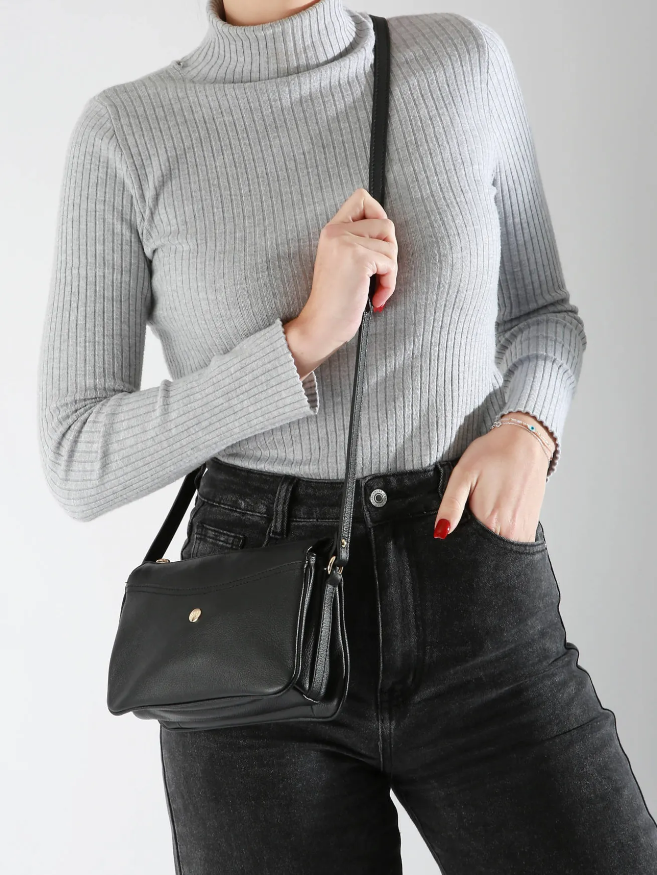 Sac bandoulière Luna cuir HEXAGONA