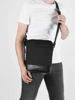 Sac bandoulière M Gaspard cuir et nylon LE TANNEUR