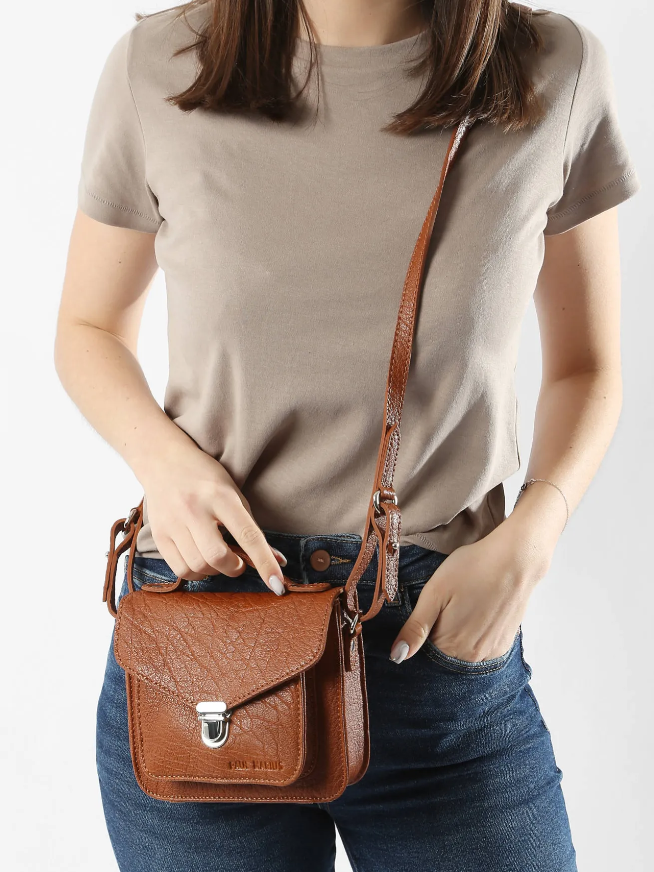 Sac bandoulière Mademoiselle George XS cuir PAUL MARIUS