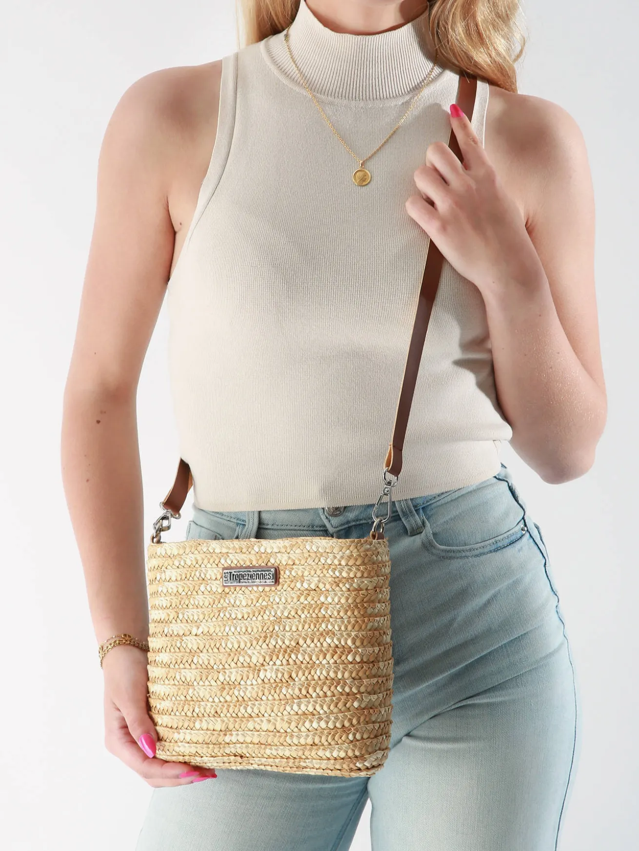 Sac bandoulière Milos paille LES TROPEZIENNES