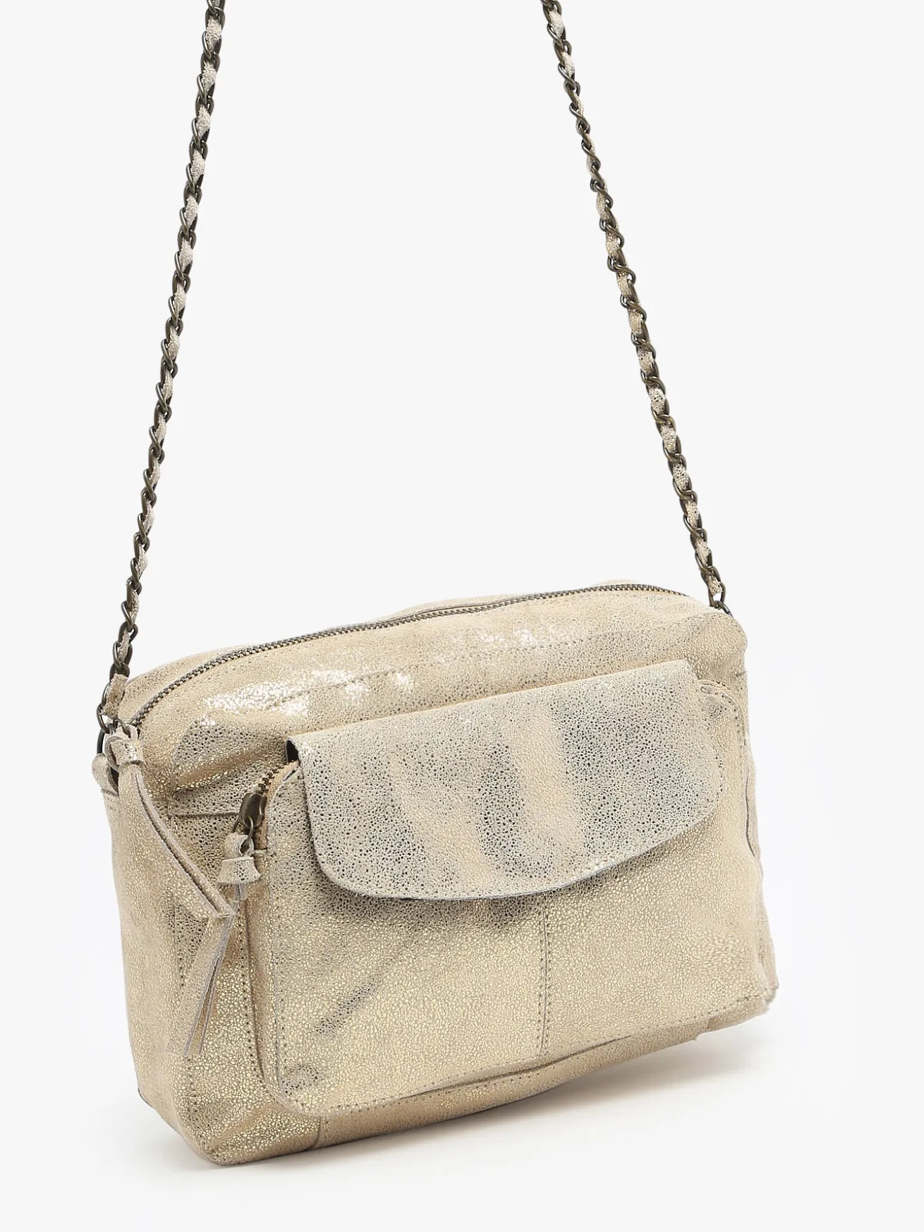 Sac bandoulière Naina cuir PIECES