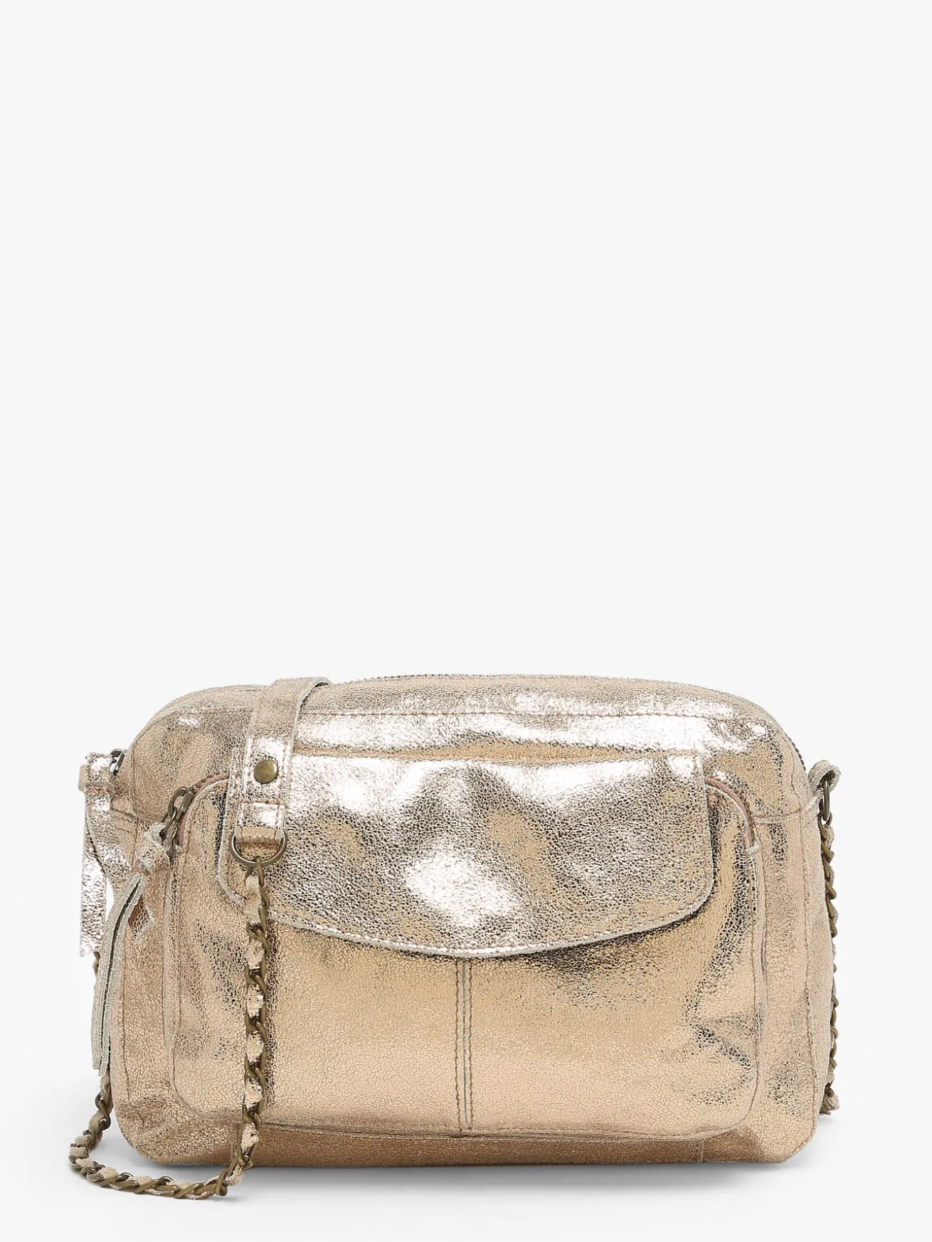 Sac bandoulière Naina cuir PIECES