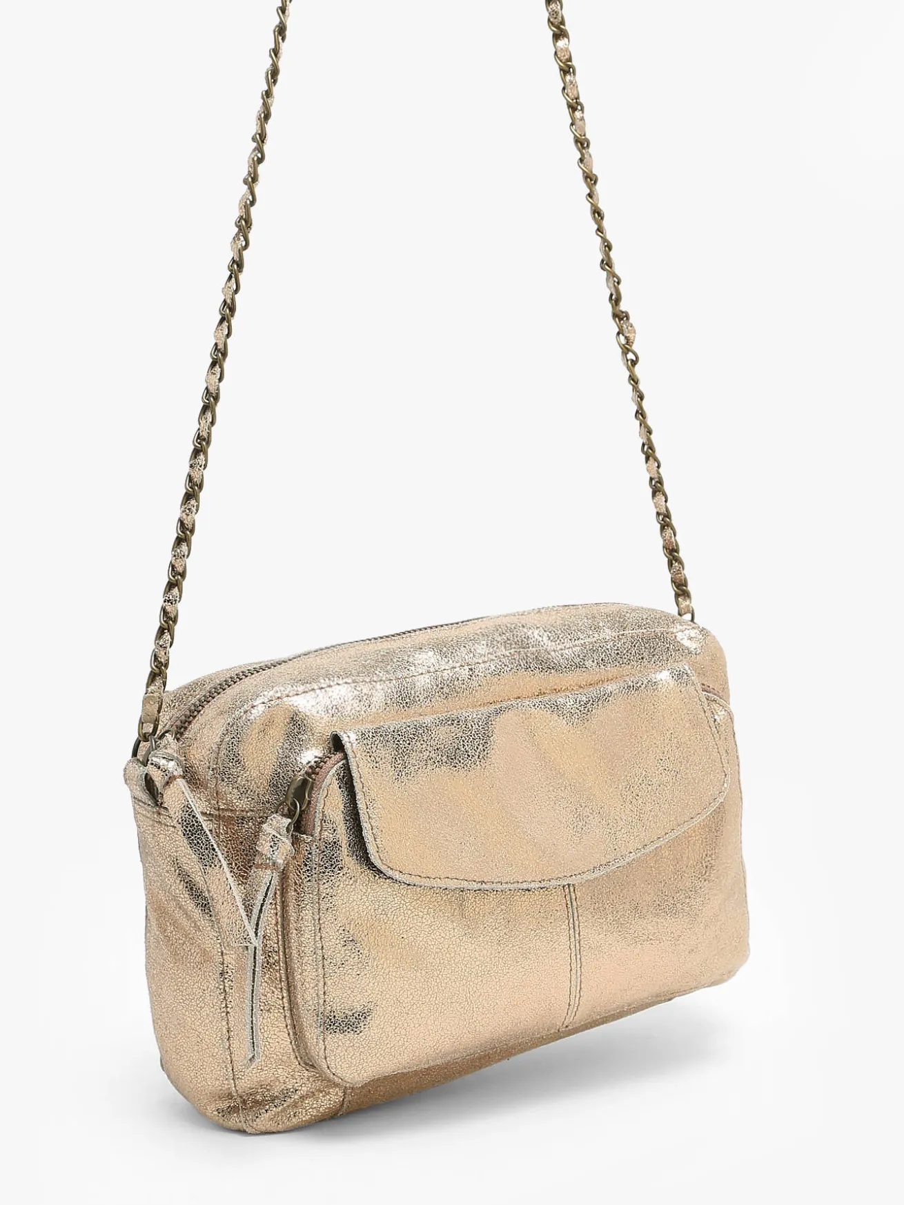 Sac bandoulière Naina cuir PIECES