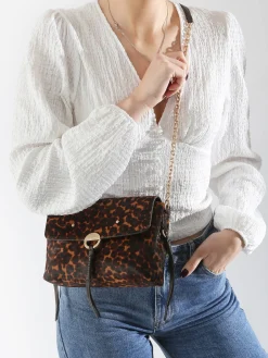 Sac bandoulière Othilia Léopard cuir VANESSA BRUNO