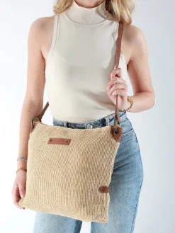 Sac bandoulière Over the rainbow jute LE VOYAGE EN PANIER
