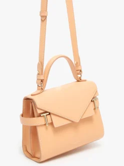 Sac bandoulière S double rabat Emilie cuir grainé LE TANNEUR