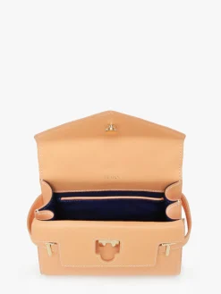 Sac bandoulière S double rabat Emilie cuir grainé LE TANNEUR