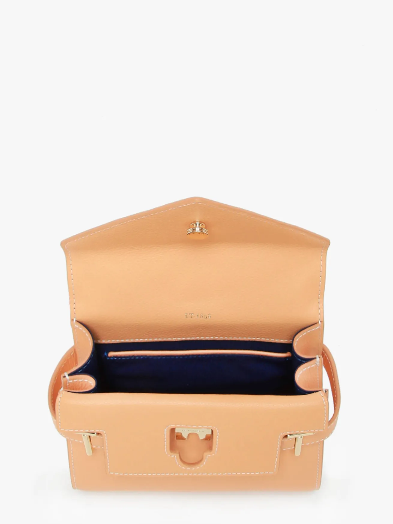Sac bandoulière S double rabat Emilie cuir grainé LE TANNEUR