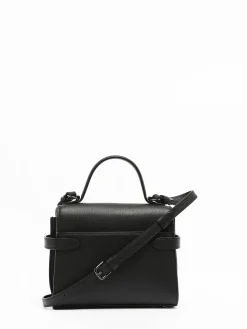 Sac bandoulière S double rabat Emilie cuir grainé LE TANNEUR