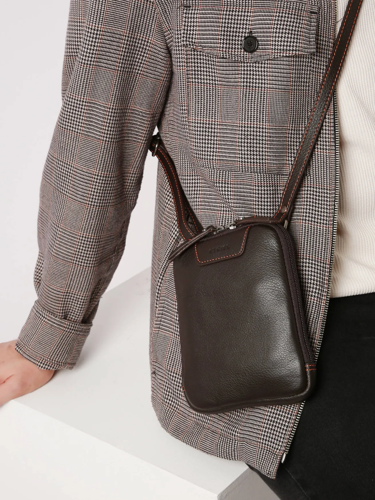 Sac bandoulière S Foulonné cuir ETRIER