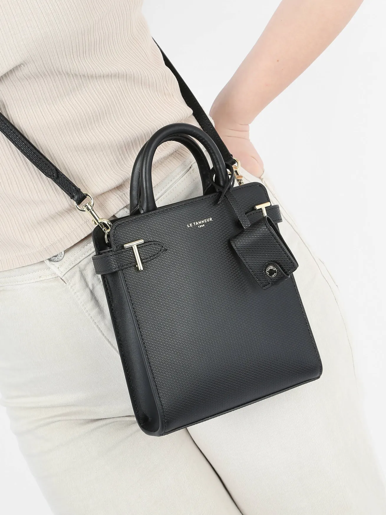 Sac bandoulière vertical Emilie cuir LE TANNEUR