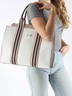 Sac cabas Nina canvas et cuir NATHAN BAUME
