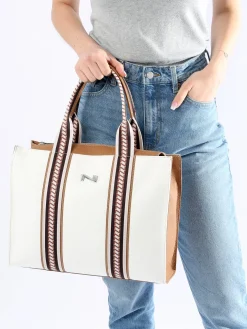 Sac cabas Nina canvas et cuir NATHAN BAUME