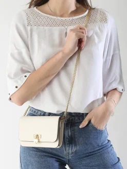 Sac de soirée Tanner Heart Padlock cuir LAUREN RALPH LAUREN