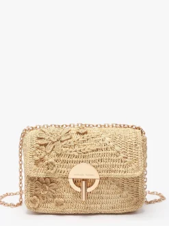 Sac Moyen Moon Raphia Fleuri VANESSA BRUNO