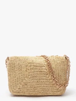 Sac Moyen Moon Raphia Fleuri VANESSA BRUNO