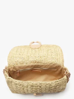 Sac Moyen Moon Raphia Tressage Chevron VANESSA BRUNO