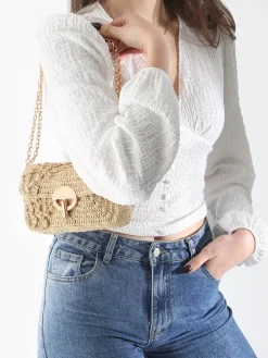 Sac Nano Moon Raphia Fleuri VANESSA BRUNO
