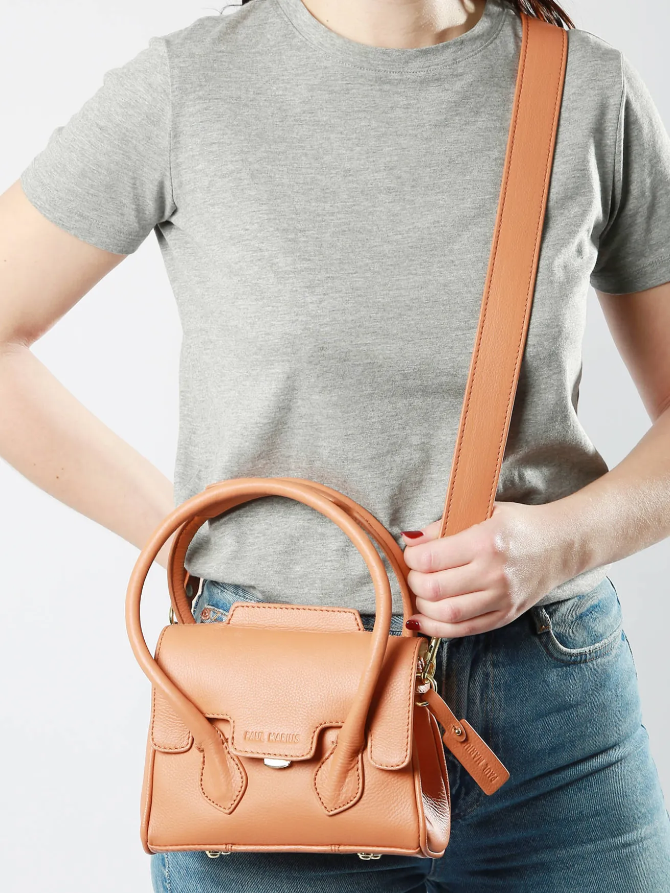 Sac porté main Colette XS Art Déco cuir PAUL MARIUS