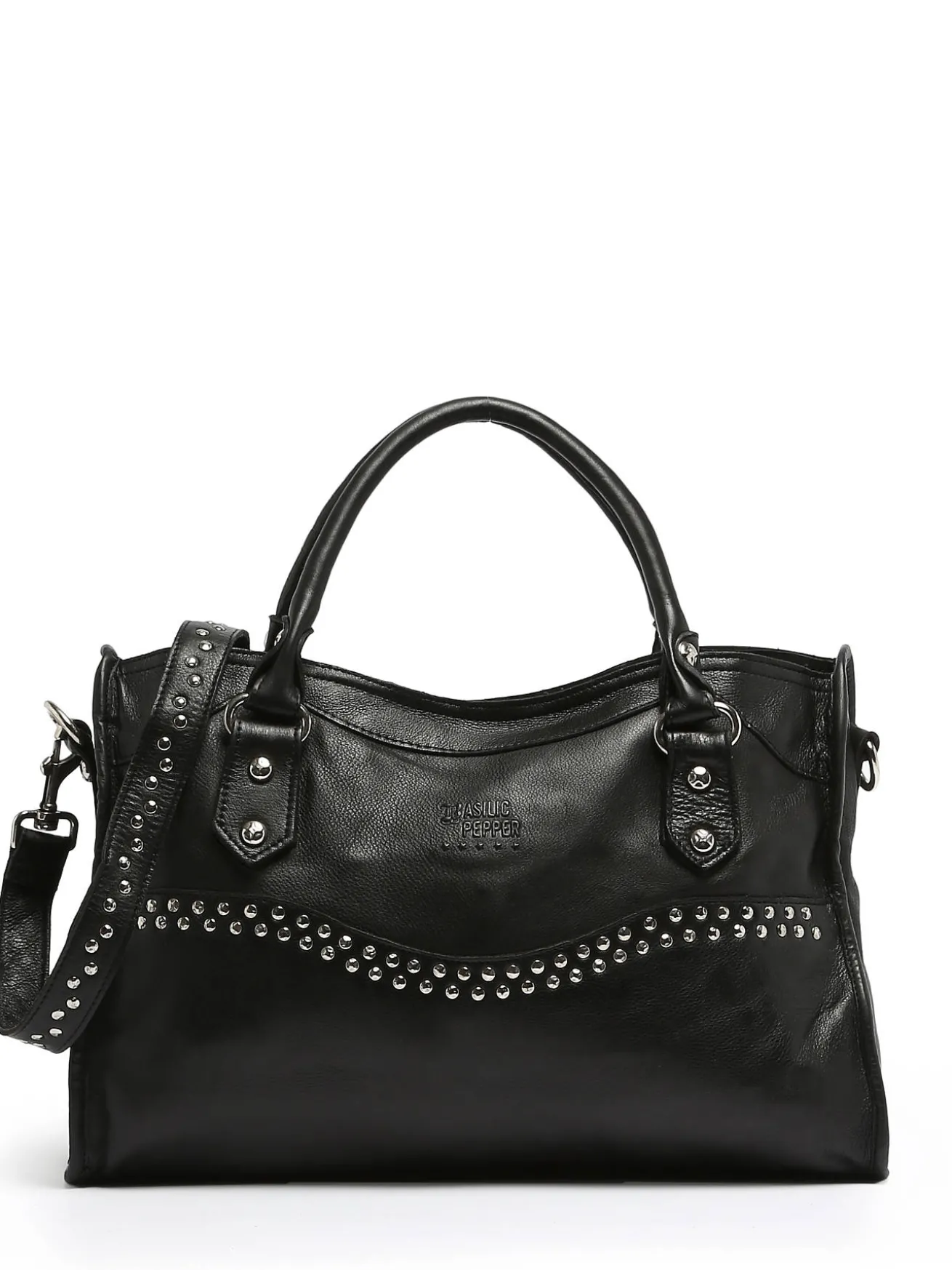 Sac porté main cuir BASILIC PEPPER
